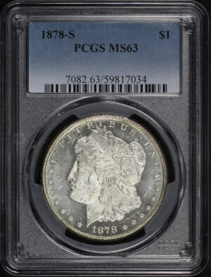 Obverse of this 1878-S Morgan Dollar PCGS MS-63