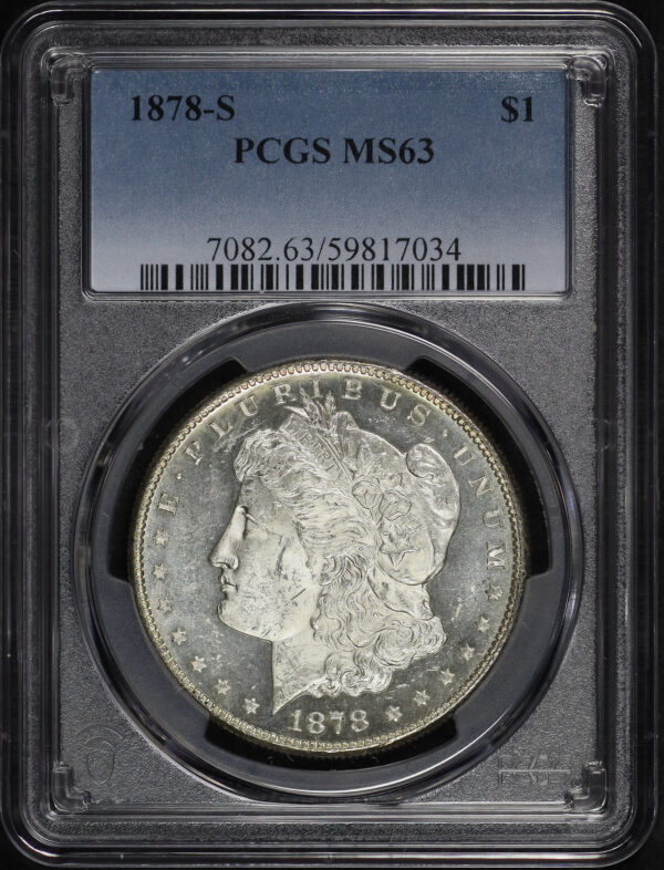 Obverse of this 1878-S Morgan Dollar PCGS MS-63