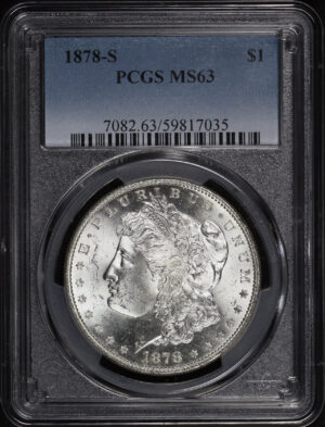 Obverse of this 1878-S Morgan Dollar PCGS MS-63