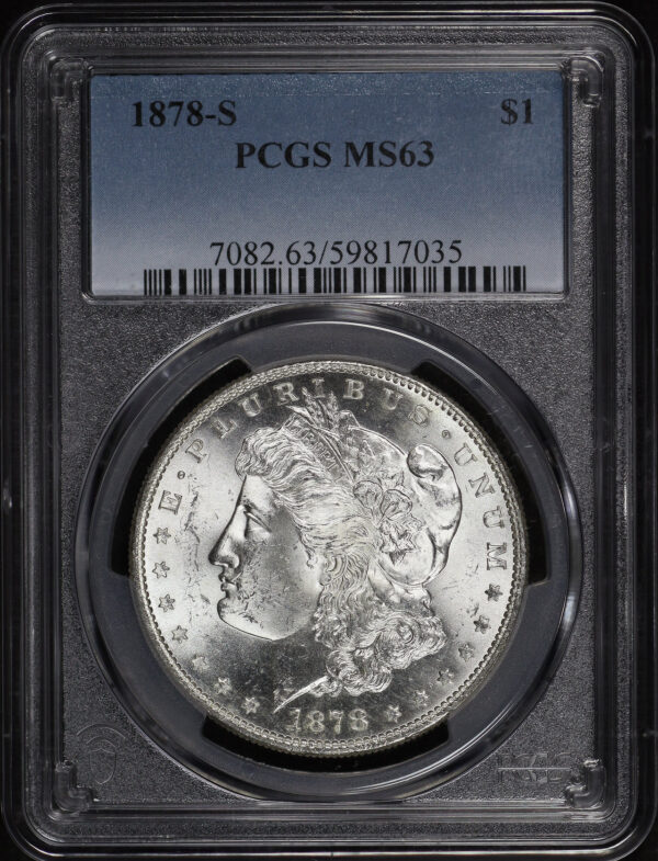 Obverse of this 1878-S Morgan Dollar PCGS MS-63