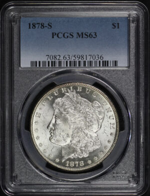 Obverse of this 1878-S Morgan Dollar PCGS MS-63