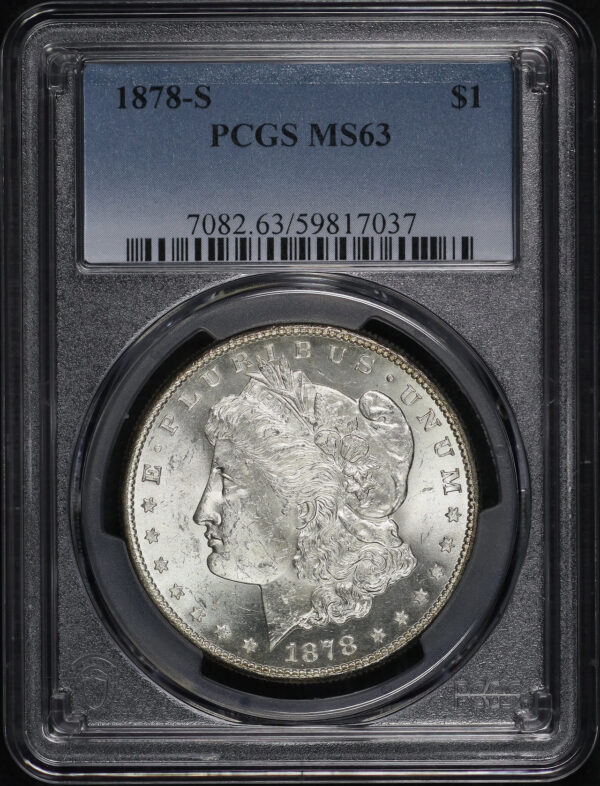 Obverse of this 1878-S Morgan Dollar PCGS MS-63
