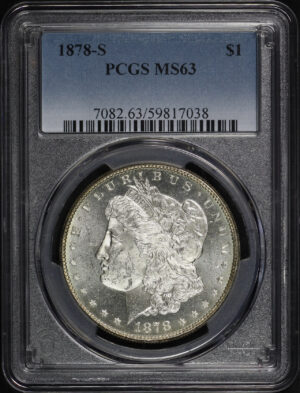 Obverse of this 1878-S Morgan Dollar PCGS MS-63