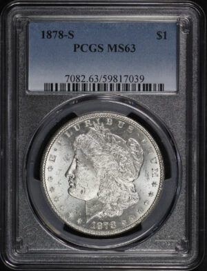 Obverse of this 1878-S Morgan Dollar PCGS MS-63