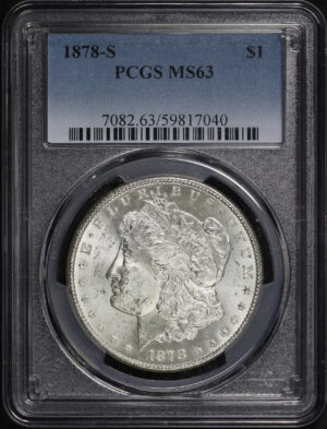 Obverse of this 1878-S Morgan Dollar PCGS MS-63