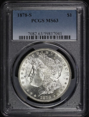 Obverse of this 1878-S Morgan Dollar PCGS MS-63