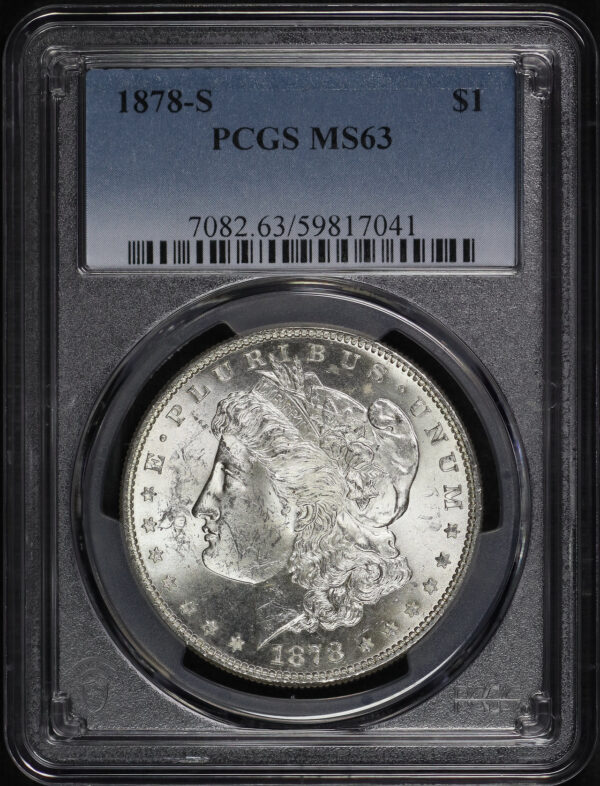 Obverse of this 1878-S Morgan Dollar PCGS MS-63