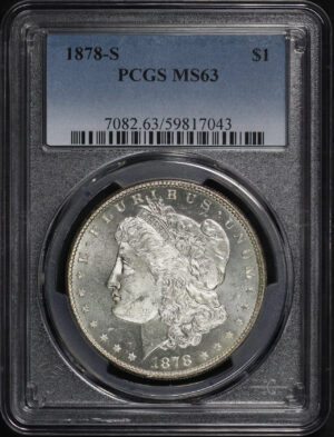 Obverse of this 1878-S Morgan Dollar PCGS MS-63