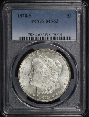 Obverse of this 1878-S Morgan Dollar PCGS MS-63