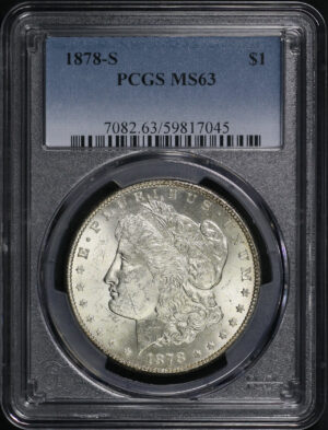 Obverse of this 1878-S Morgan Dollar PCGS MS-63