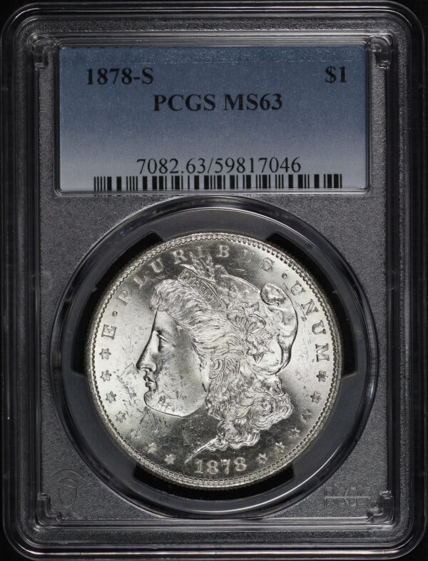 Obverse of this 1878-S Morgan Dollar PCGS MS-63