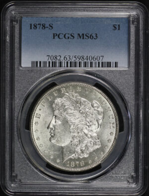 Obverse of this 1878-S Morgan Dollar PCGS MS-63