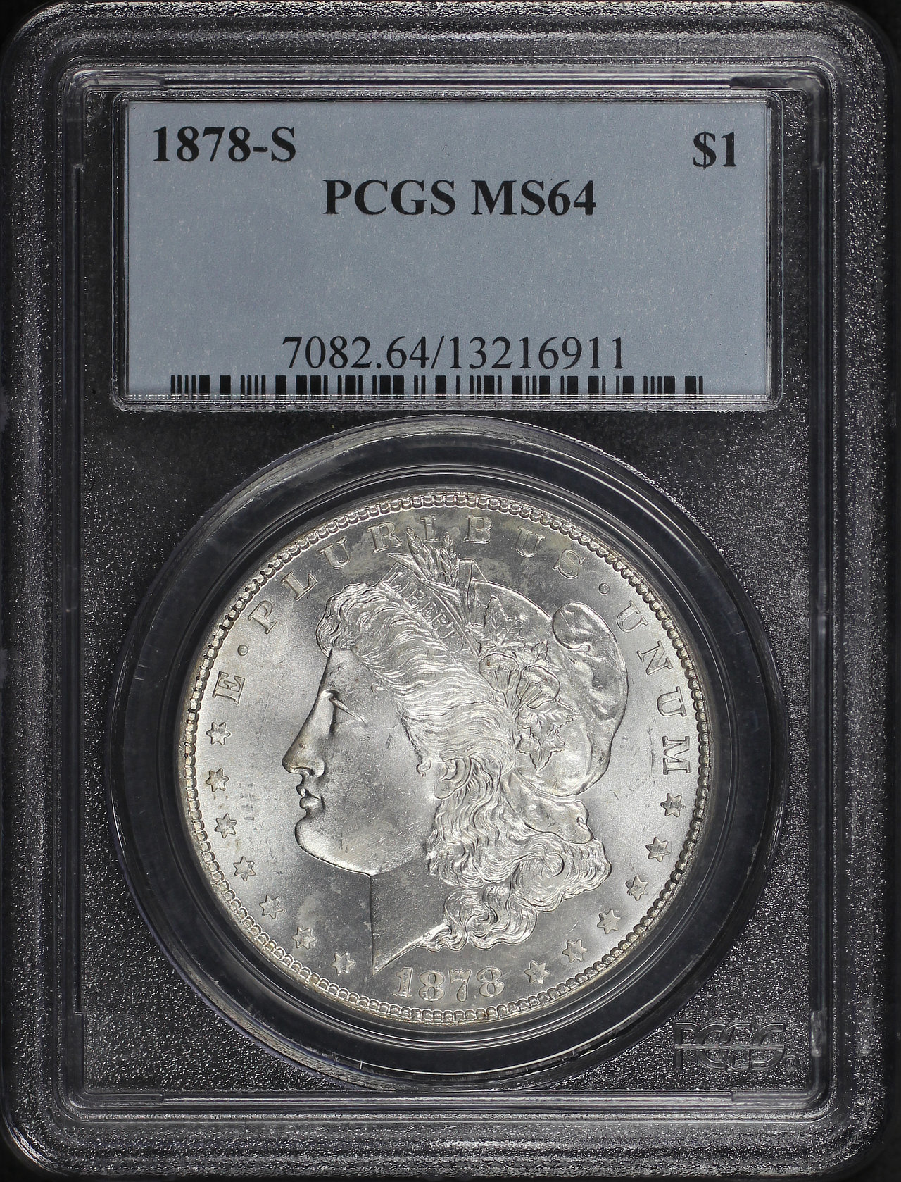 Obverse of this 1878-S Morgan Dollar PCGS MS-64
