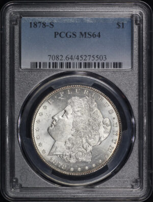 Obverse of this 1878-S Morgan Dollar PCGS MS-64