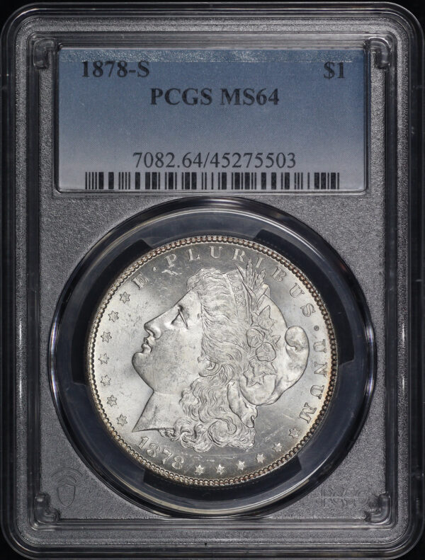 Obverse of this 1878-S Morgan Dollar PCGS MS-64