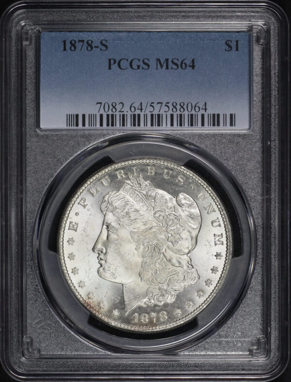 Obverse of this 1878-S Morgan Dollar PCGS MS-64
