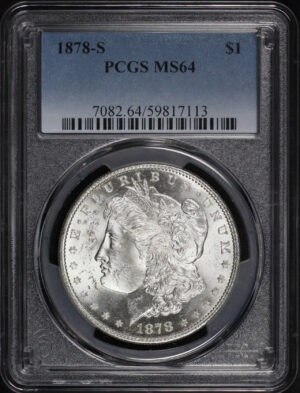 Obverse of this 1878-S Morgan Dollar PCGS MS-64