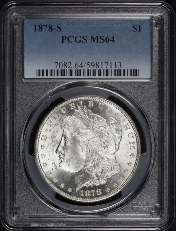 Obverse of this 1878-S Morgan Dollar PCGS MS-64
