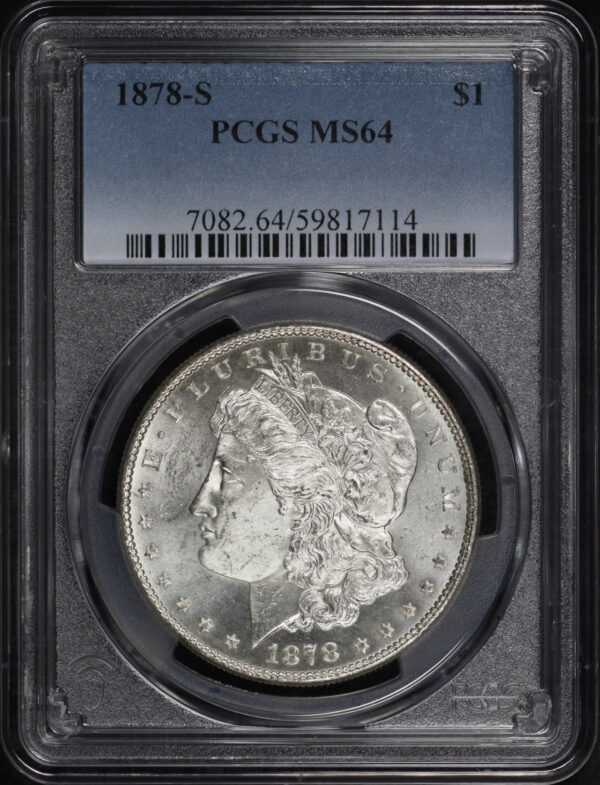Obverse of this 1878-S Morgan Dollar PCGS MS-64