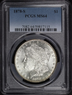 Obverse of this 1878-S Morgan Dollar PCGS MS-64