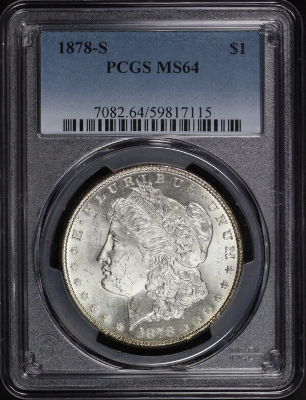 Obverse of this 1878-S Morgan Dollar PCGS MS-64