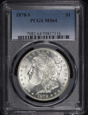 Obverse of this 1878-S Morgan Dollar PCGS MS-64