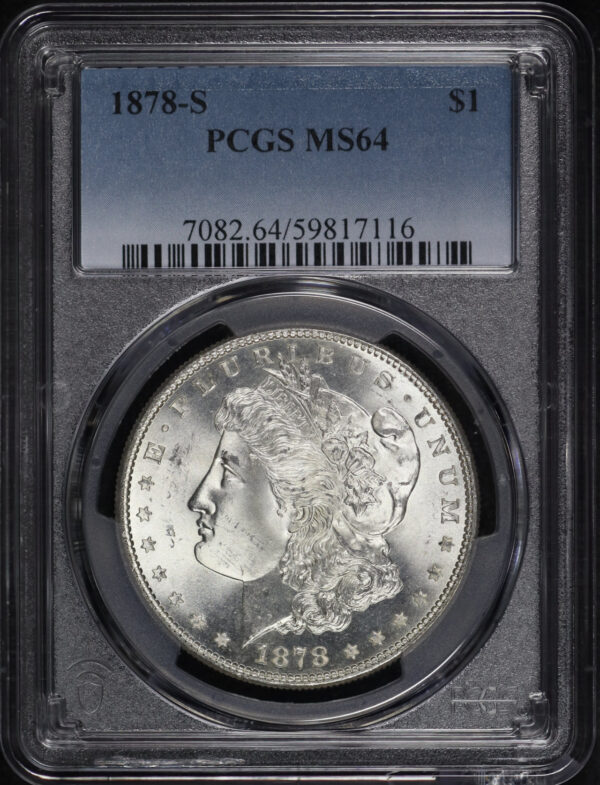 Obverse of this 1878-S Morgan Dollar PCGS MS-64