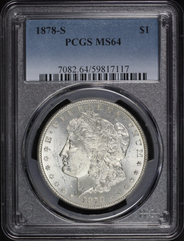 Obverse of this 1878-S Morgan Dollar PCGS MS-64
