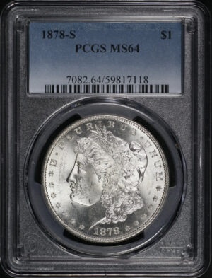 Obverse of this 1878-S Morgan Dollar PCGS MS-64