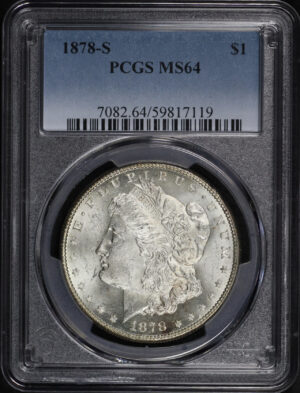 Obverse of this 1878-S Morgan Dollar PCGS MS-64