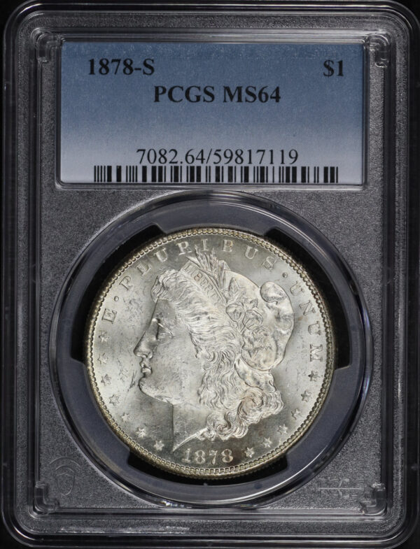 Obverse of this 1878-S Morgan Dollar PCGS MS-64