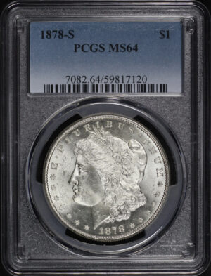 Obverse of this 1878-S Morgan Dollar PCGS MS-64