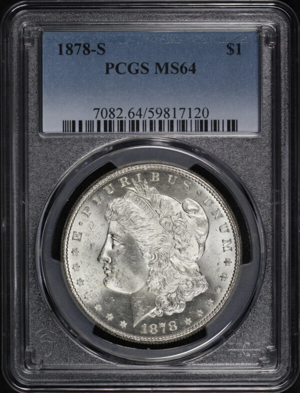 Obverse of this 1878-S Morgan Dollar PCGS MS-64