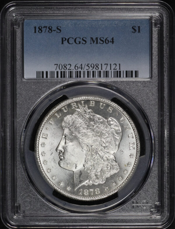 Obverse of this 1878-S Morgan Dollar PCGS MS-64