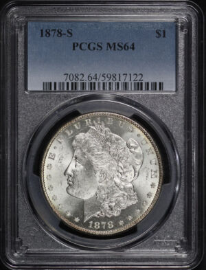 Obverse of this 1878-S Morgan Dollar PCGS MS-64