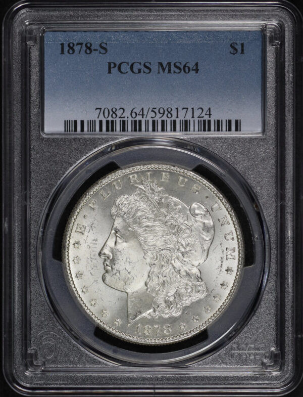 Obverse of this 1878-S Morgan Dollar PCGS MS-64