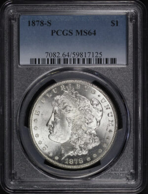 Obverse of this 1878-S Morgan Dollar PCGS MS-64