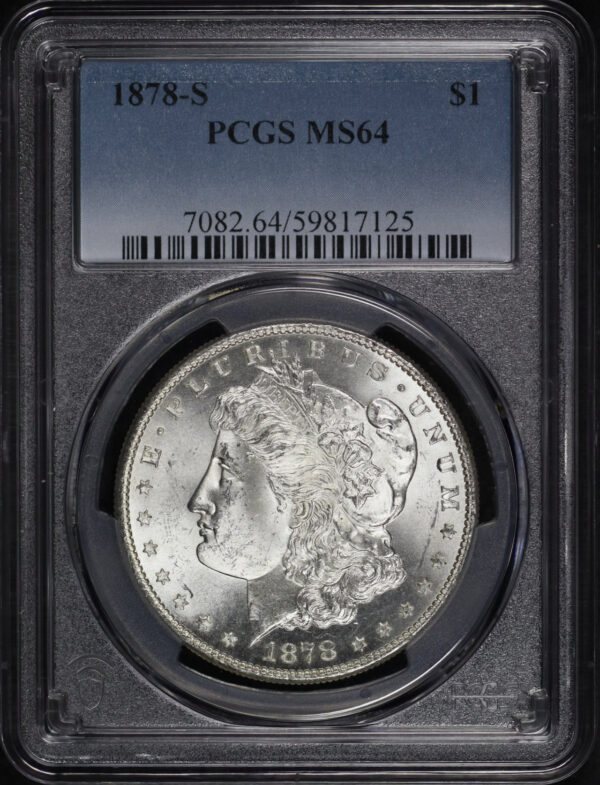 Obverse of this 1878-S Morgan Dollar PCGS MS-64