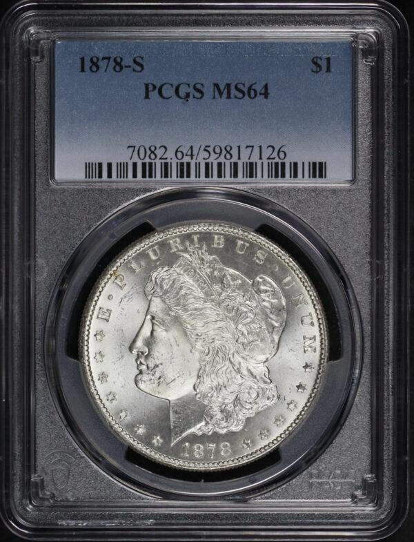 Obverse of this 1878-S Morgan Dollar PCGS MS-64