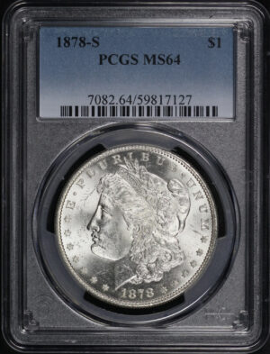 Obverse of this 1878-S Morgan Dollar PCGS MS-64