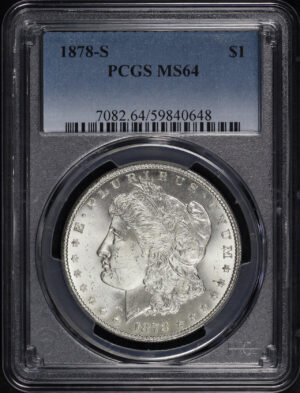 Obverse of this 1878-S Morgan Dollar PCGS MS-64