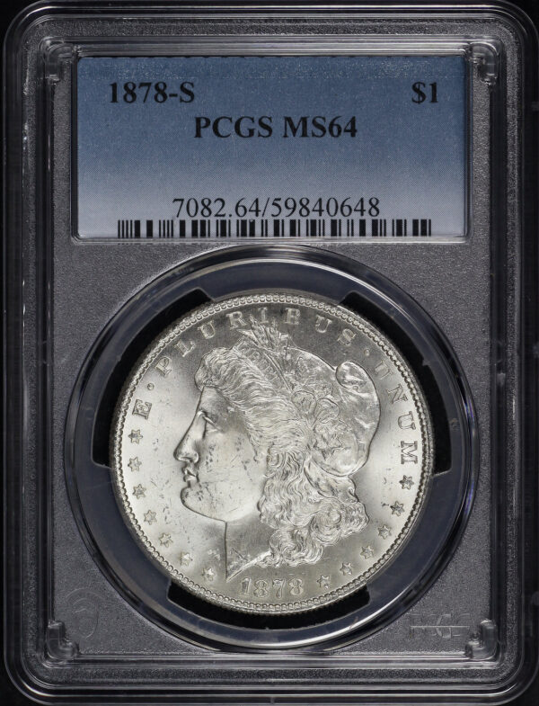Obverse of this 1878-S Morgan Dollar PCGS MS-64