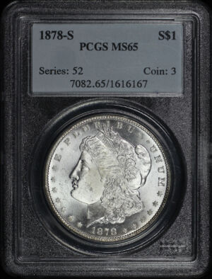 Obverse of this 1878-S Morgan Dollar PCGS MS-65