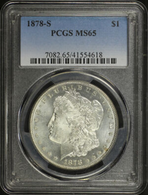 Obverse of this 1878-S Morgan Dollar PCGS MS-65