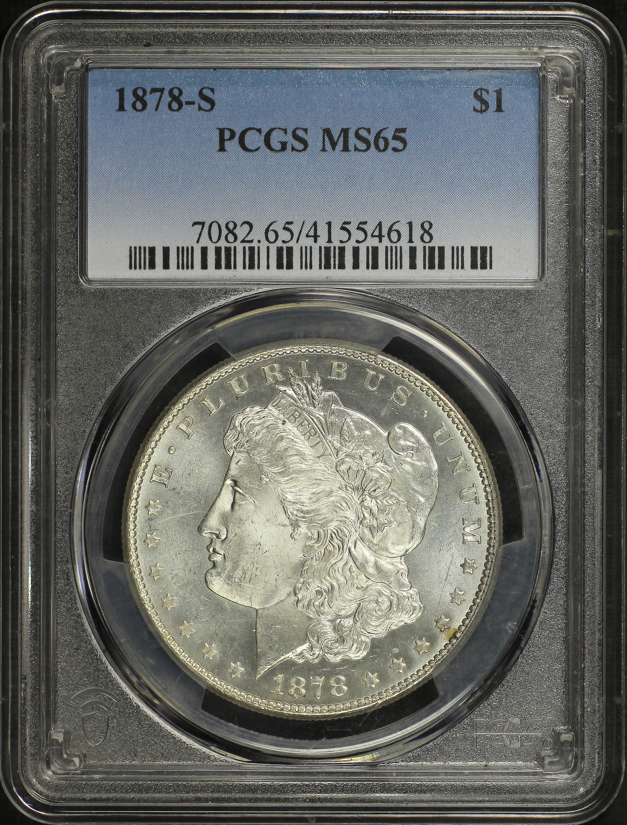 Obverse of this 1878-S Morgan Dollar PCGS MS-65