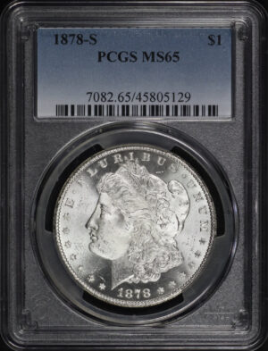 Obverse of this 1878-S Morgan Dollar PCGS MS-65