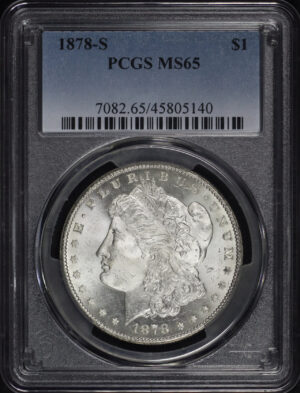 Obverse of this 1878-S Morgan Dollar PCGS MS-65