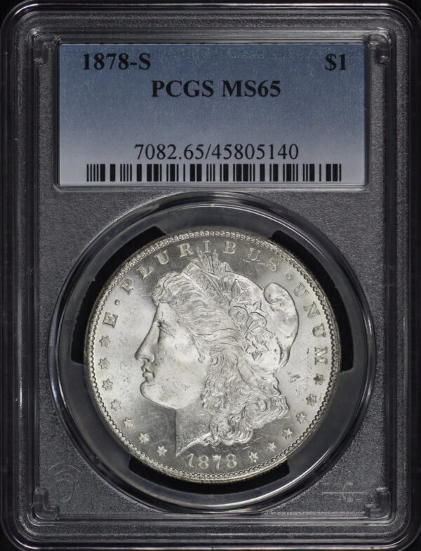 Obverse of this 1878-S Morgan Dollar PCGS MS-65