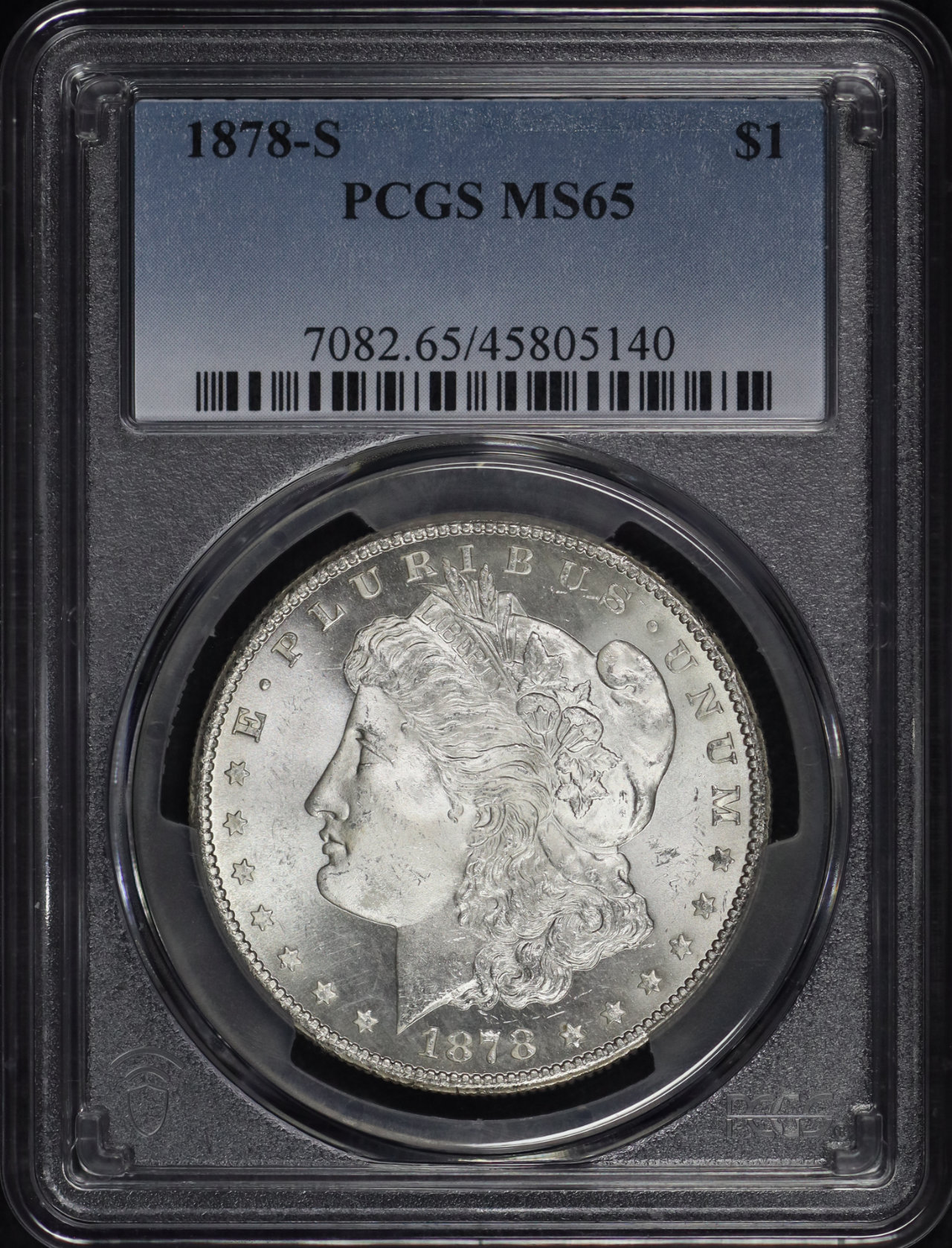 Obverse of this 1878-S Morgan Dollar PCGS MS-65