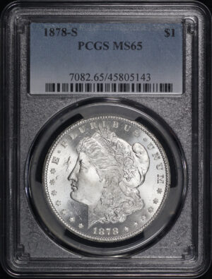 Obverse of this 1878-S Morgan Dollar PCGS MS-65